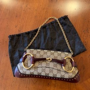 Vintage Gucci Burgundy Horsebit Bag